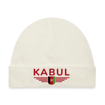 Kabul Design – Herz Afghanistans - Baby Premium Organic Mütze - Naturweiß - Vorne