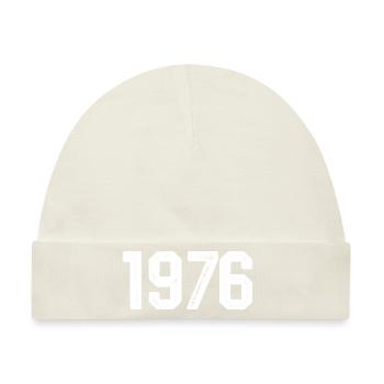 1976 Jahrgang geboren Vintage 1976 Geburtstag 1976 - Baby Premium Organic Mütze - Naturweiß - Vorne