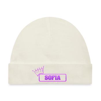 Geschenk für Sofia - Baby Premium Organic Mütze - Naturweiß - Vorne
