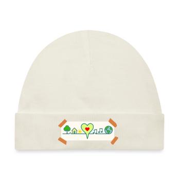 Herzlinie der Erde - Baby Premium Organic Mütze - Naturweiß - Vorne