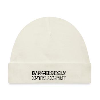 Dangerously Intelligent - Baby Premium Organic Mütze - Naturweiß - Vorne