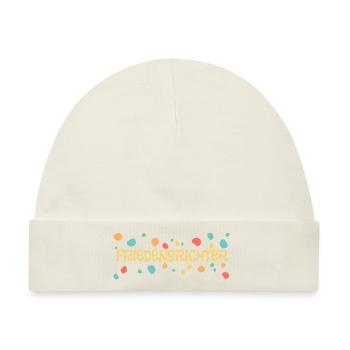 Kleckse Farbkleckse Friedensrichter - Baby Premium Organic Mütze - Naturweiß - Vorne