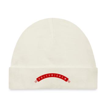 Polter Crew Verlobung Hochzeit - Baby Premium Organic Mütze - Naturweiß - Vorne