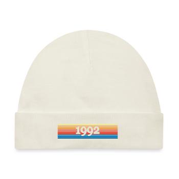 Regenbogen Jahr 1992 - Baby Premium Organic Mütze - Naturweiß - Vorne