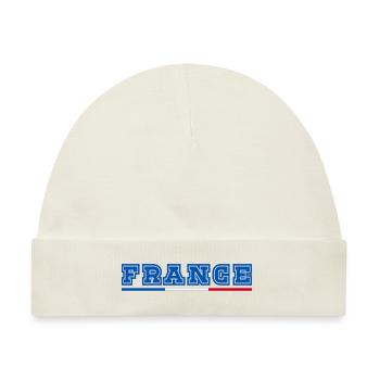 FRANKREICH Flagge und Emblem von Frankreich. Ertragen - Baby Premium Organic Mütze - Naturweiß - Vorne
