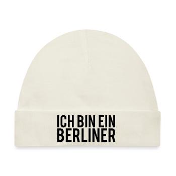ICH BIN EIN BERLINER - Baby Premium Organic Mütze - Naturweiß - Vorne