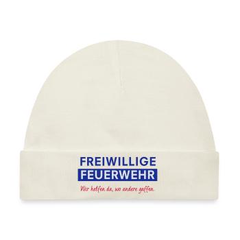Freiwillige Feuerwehr - Baby Premium Organic Mütze - Naturweiß - Vorne