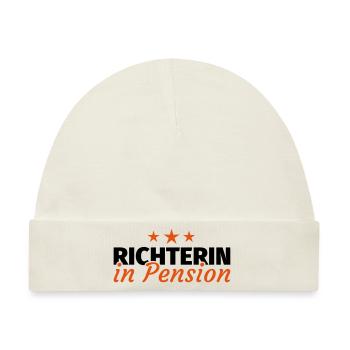 Richterin Pension Ruhestand Rente - Baby Premium Organic Mütze - Naturweiß - Vorne