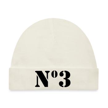 Nummer 3 // no3 - Baby Premium Organic Mütze - Naturweiß - Vorne