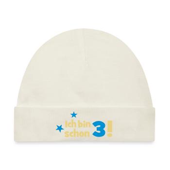 3 - Baby Premium Organic Mütze - Naturweiß - Vorne