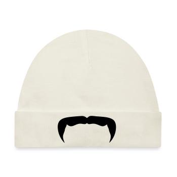 Hipster-Schnurrbart Schnurrbart Bart beard12 - Baby Premium Organic Mütze - Naturweiß - Vorne