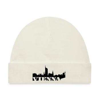 Vienna Skyline - Baby Premium Organic Mütze - Naturweiß - Vorne