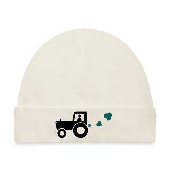 Trecker - Baby Premium Organic Mütze - Naturweiß - Vorne