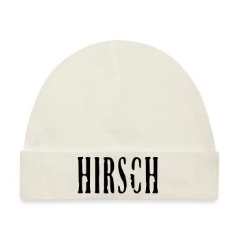 Hirsch / Deer (1c) - Baby Premium Organic Mütze - Naturweiß - Vorne