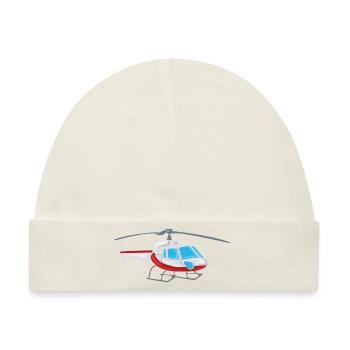 Helikopter Hubschrauber - Baby Premium Organic Mütze - Naturweiß - Vorne
