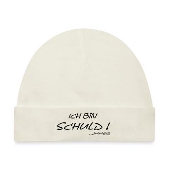 ich bin schuld immer b - Baby Premium Organic Mütze - Naturweiß - Vorne