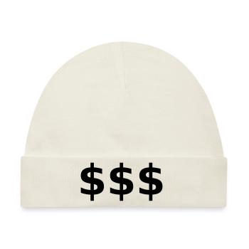 Dollar Dollars Cash Money Vektor Design - Baby Premium Organic Mütze - Naturweiß - Vorne