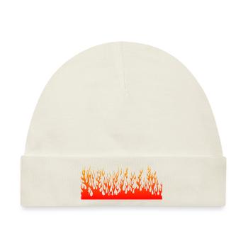 Flamme Flamme Flammen wand - Baby Premium Organic Mütze - Naturweiß - Vorne