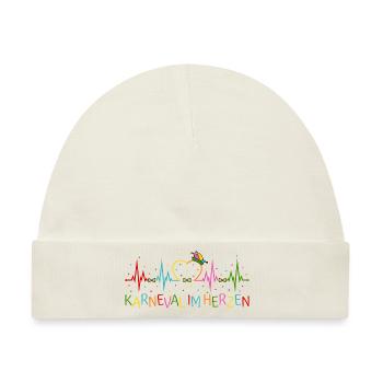 Karneval im Herzen - Baby Premium Organic Mütze - Naturweiß - Vorne