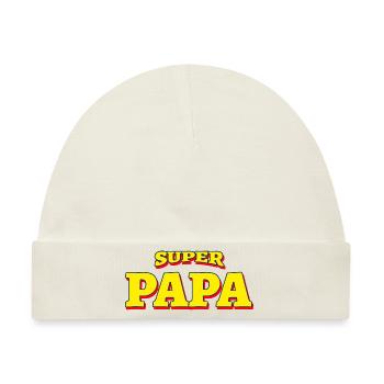 SUPER DADA (COMICS) - SUPERDAD SUPERHELD - Baby Premium Organic Mütze - Naturweiß - Vorne