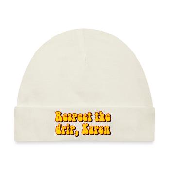 Respektiere Karen Meme - Baby Premium Organic Mütze - Naturweiß - Vorne