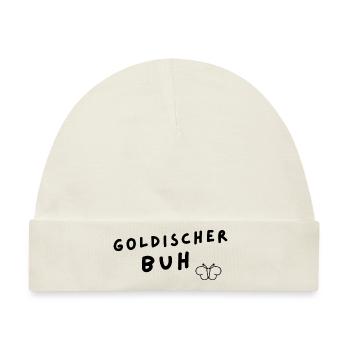 Goldischer Buh - Bub PFÄLZISCH BADISCH HESSISCH - Baby Premium Organic Mütze - Naturweiß - Vorne