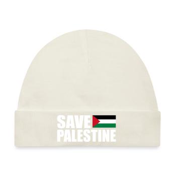 SAVE PALESTINE - Baby Premium Organic Mütze - Naturweiß - Vorne