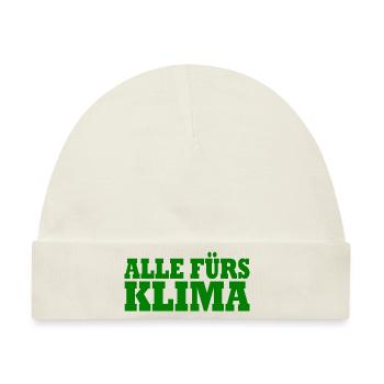 Alle fürs klima - Baby Premium Organic Mütze - Naturweiß - Vorne