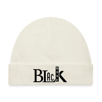 black work - Baby Premium Organic Mütze - Naturweiß - Vorne