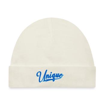 unique unikat rar hero orginal original shirt cap - Baby Premium Organic Mütze - Naturweiß - Vorne