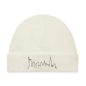 Umriss Freiheitsstatue NYC - Baby Premium Organic Mütze - Naturweiß - Vorne