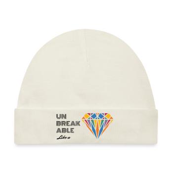 UNBREAKABLE DIAMOND - Baby Premium Organic Mütze - Naturweiß - Vorne