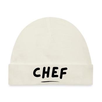 CHEF - originelle Geschenkidee - Baby Premium Organic Mütze - Naturweiß - Vorne