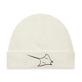 Mantarochen im eleganten Flug - Baby Premium Organic Mütze - Naturweiß - Vorne