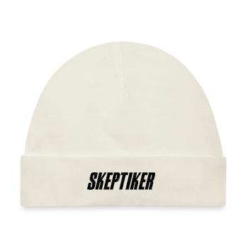 Skeptiker Statement Design Geschenkidee - Baby Premium Organic Mütze - Naturweiß - Vorne