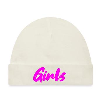 Girls - Baby Premium Organic Mütze - Naturweiß - Vorne