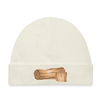 Holz Heizen Holz Liebhaber Geschenk - Baby Premium Organic Mütze - Naturweiß - Vorne