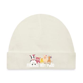 Friends not Food - Tierliebe, Tierschutz & Vegan - Baby Premium Organic Mütze - Naturweiß - Vorne