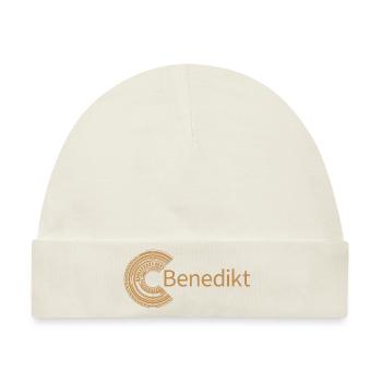 Für Benedikt - Baby Premium Organic Mütze - Naturweiß - Vorne
