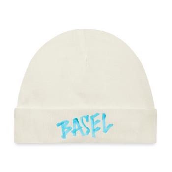 Basel Schriftzug - Baby Premium Organic Mütze - Naturweiß - Vorne