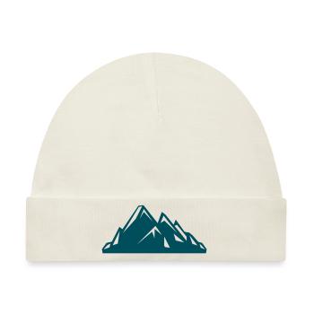 mountains - Baby Premium Organic Mütze - Naturweiß - Vorne