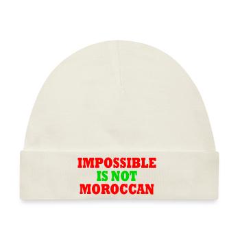 impossible is not moroccan - marokko - Baby Premium Organic Mütze - Naturweiß - Vorne