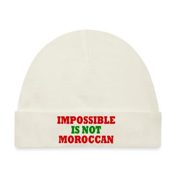 impossible is not moroccan - Marokko - Baby Premium Organic Mütze - Naturweiß - Vorne