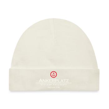 Ankerplatz Travemünde - Baby Premium Organic Mütze - Naturweiß - Vorne
