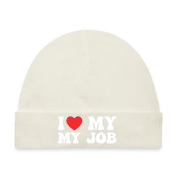 Ich liebe meinen Job - Baby Premium Organic Mütze - Naturweiß - Vorne