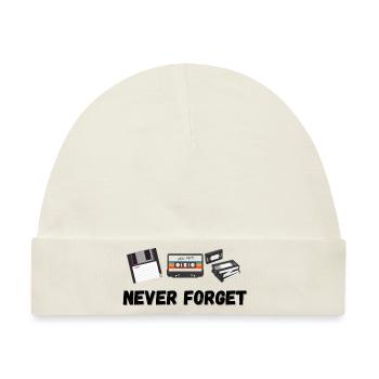 Never Forget - Baby Premium Organic Mütze - Naturweiß - Vorne