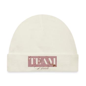 Team Braut Roségold - Team Braut - Baby Premium Organic Mütze - Naturweiß - Vorne