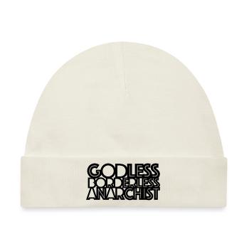 godless borderless anarchist 006 02 - Baby Premium Organic Mütze - Naturweiß - Vorne