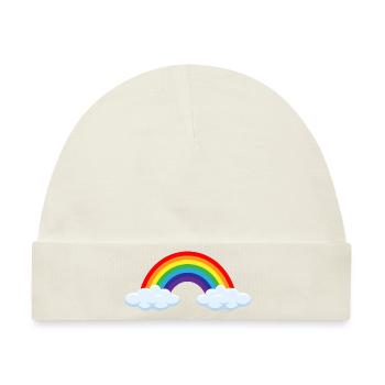 Regenbogen nach dem Gewitter- ApriNoeScor - Baby Premium Organic Mütze - Naturweiß - Vorne