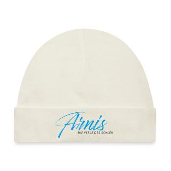 Arnis - Die Perle der Schlei -Bo-Grafik - Baby Premium Organic Mütze - Naturweiß - Vorne